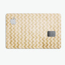 Grunge Mustard Yellow Chevron - Premium Protective Decal Skin-Kit for the Apple Credit Card