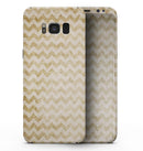 Grunge Mustard Yellow Chevron - Samsung Galaxy S8 Full-Body Skin Kit