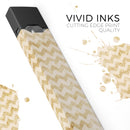 Grunge Mustard Yellow Chevron - Premium Decal Protective Skin-Wrap Sticker compatible with the Juul Labs vaping device