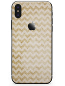 Grunge Mustard Yellow Chevron - iPhone X Skin-Kit