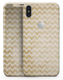 Grunge Mustard Yellow Chevron - iPhone X Skin-Kit