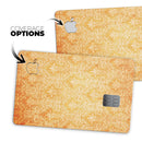 Grunge Orange Damask Pattern - Premium Protective Decal Skin-Kit for the Apple Credit Card