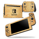 Grunge Orange Damask Pattern - Vinyl Skin Wrap for Nintendo Switch 2, OLED, Lite, Pro Controller, Wii & Classic Handhelds
