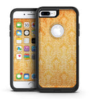 Grunge Orange Damask Pattern - iPhone 7 or 7 Plus Commuter Case Skin Kit