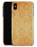Grunge Orange Damask Pattern - iPhone X Clipit Case