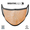 Grunge Orange Micro Shape Pattern - Made in USA Mouth Cover Unisex Anti-Dust Cotton Blend Reusable & Washable Face Mask with Adjustable Sizing for Adult or Child
