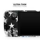 Grunge Patriotic American Flag with Thin Blue Line // Full Body Skin Decal Wrap Kit for the Steam Deck handheld gaming computer