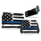 Grunge Patriotic American Flag with Thin Blue Line V2 // Skin Decal Wrap Kit for Nintendo Switch Console & Dock, Joy-Cons, Pro Controller, Lite, 3DS XL, 2DS XL, DSi, or Wii