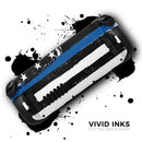 Grunge Patriotic American Flag with Thin Blue Line V2 // Full Body Skin Decal Wrap Kit for the Steam Deck handheld gaming computer