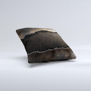 Grunge Ripped Metal with Bevel Ink-Fuzed Decorative Throw Pillow