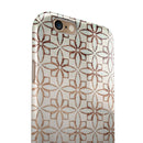 Grunge Tangerine Flower Tiles iPhone 6/6s or 6/6s Plus 2-Piece Hybrid INK-Fuzed Case