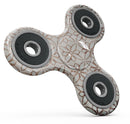 Grunge Tangerine Flower Tiles Full-Body Fidget Spinner Skin-Kit
