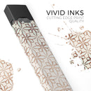 Grunge Tangerine Flower Tiles - Premium Decal Protective Skin-Wrap Sticker compatible with the Juul Labs vaping device