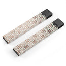 Grunge Tangerine Flower Tiles - Premium Decal Protective Skin-Wrap Sticker compatible with the Juul Labs vaping device
