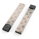 Grunge Tangerine Flower Tiles - Premium Decal Protective Skin-Wrap Sticker compatible with the Juul Labs vaping device