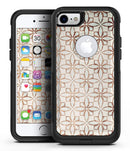 Grunge Tangerine Flower Tiles - iPhone 7 or 7 Plus Commuter Case Skin Kit