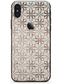 Grunge Tangerine Flower Tiles - iPhone X Skin-Kit
