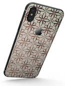 Grunge Tangerine Flower Tiles - iPhone X Skin-Kit