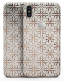 Grunge Tangerine Flower Tiles - iPhone X Skin-Kit