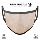 Grunge Tangerine Pattern Of Royalty - Made in USA Mouth Cover Unisex Anti-Dust Cotton Blend Reusable & Washable Face Mask with Adjustable Sizing for Adult or Child