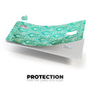 Grunge Teal Damask Pattern - Premium Protective Decal Skin-Kit for the Apple Credit Card