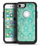 Grunge Teal Damask Pattern - iPhone 7 or 8 OtterBox Case & Skin Kits