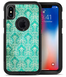 Grunge Teal Damask Pattern - iPhone X OtterBox Case & Skin Kits