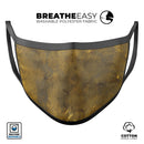 Grunge Watercolor with Golden Specks - Made in USA Mouth Cover Unisex Anti-Dust Cotton Blend Reusable & Washable Face Mask with Adjustable Sizing for Adult or Child