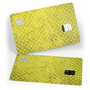 Grunge Yellow Overlapping Circles - Premium Protective Decal Skin-Kit for the Apple Credit Card