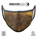 Grunge Yellow and Gray Explosions - Made in USA Mouth Cover Unisex Anti-Dust Cotton Blend Reusable & Washable Face Mask with Adjustable Sizing for Adult or Child