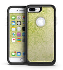 Grunge green Yellow Damask Pattern - iPhone 7 or 7 Plus Commuter Case Skin Kit