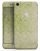 Grunge green Yellow Damask Pattern - Skin-kit for the iPhone 8 or 8 Plus