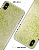 Grunge green Yellow Damask Pattern - iPhone X Clipit Case