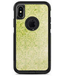 Grunge green Yellow Damask Pattern - iPhone X OtterBox Case & Skin Kits