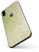 Grunge green Yellow Damask Pattern - iPhone X Skin-Kit