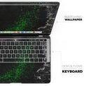 Grungy Green and Black Wood Surface - Skin Decal Wrap Kit Compatible with the Apple MacBook Pro, Pro with Touch Bar or Air (11", 12", 13", 15" & 16" - All Versions Available)
