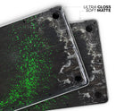 Grungy Green and Black Wood Surface - Skin Decal Wrap Kit Compatible with the Apple MacBook Pro, Pro with Touch Bar or Air (11", 12", 13", 15" & 16" - All Versions Available)