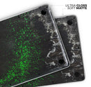Grungy Green and Black Wood Surface - Skin Decal Wrap Kit Compatible with the Apple MacBook Pro, Pro with Touch Bar or Air (11", 12", 13", 15" & 16" - All Versions Available)