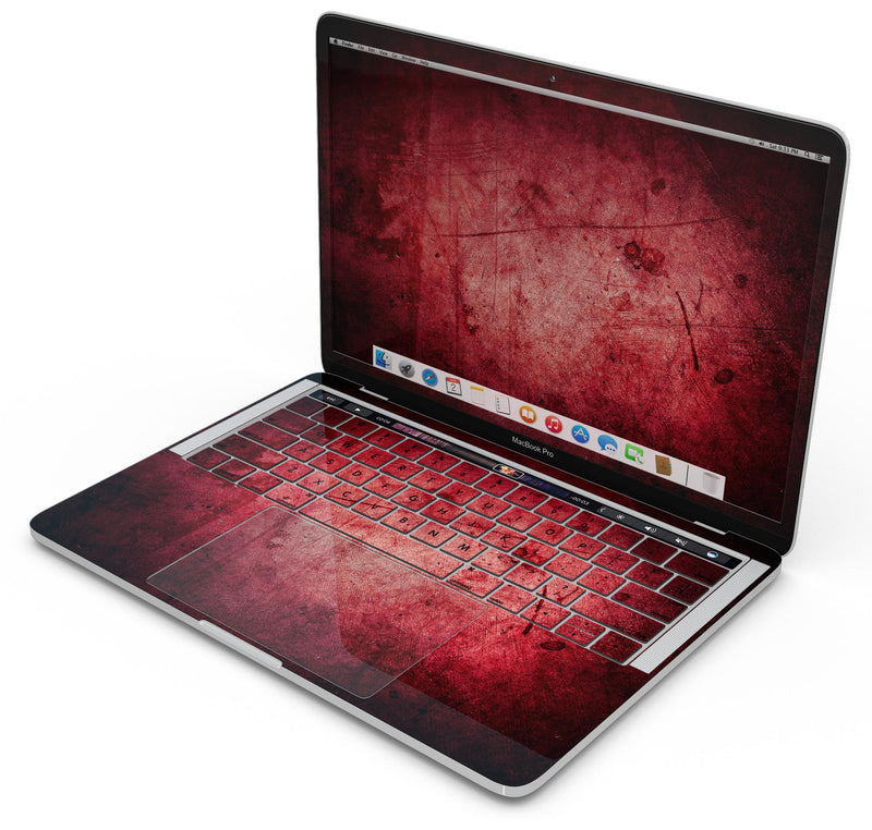 Grungy Red Scratched Surface - Skin Decal Wrap Kit Compatible with the Apple MacBook Pro, Pro with Touch Bar or Air (11", 12", 13", 15" & 16" - All Versions Available)
