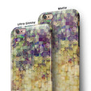 Grungy Abstract Purple Mosaic iPhone 6/6s or 6/6s Plus 2-Piece Hybrid INK-Fuzed Case