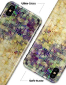 Grungy Abstract Purple Mosaic - iPhone X Clipit Case