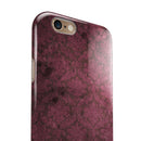 Grungy Black and Maroon Damask Pattern iPhone 6/6s or 6/6s Plus 2-Piece Hybrid INK-Fuzed Case