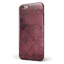 Grungy Black and Maroon Damask Pattern iPhone 6/6s or 6/6s Plus 2-Piece Hybrid INK-Fuzed Case