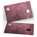 Grungy Black and Maroon Damask Pattern - Premium Protective Decal Skin-Kit for the Apple Credit Card