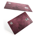 Grungy Black and Maroon Damask Pattern - Premium Protective Decal Skin-Kit for the Apple Credit Card