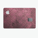 Grungy Black and Maroon Damask Pattern - Premium Protective Decal Skin-Kit for the Apple Credit Card