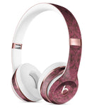Grungy Black and Maroon Damask Pattern Full-Body Skin Kit for the Beats by Dre Solo 3 Wireless Headphones