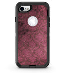 Grungy Black and Maroon Damask Pattern - iPhone 7 or 8 OtterBox Case & Skin Kits