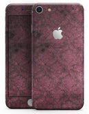Grungy Black and Maroon Damask Pattern - Skin-kit for the iPhone 8 or 8 Plus