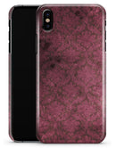 Grungy Black and Maroon Damask Pattern - iPhone X Clipit Case